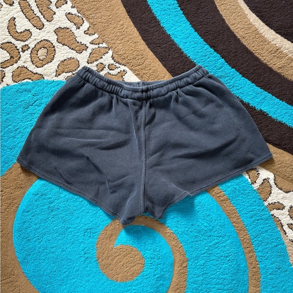 Brandy Melville John Galt Light Faded Navy Thermal Shorts OS (one size) - Picture 2 of 8